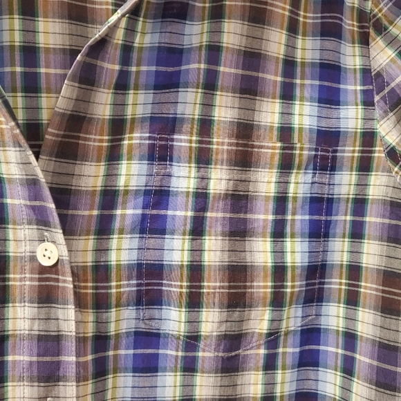 Theory - Nikala Plaid Blouse - Size L - Picture 3 of 6